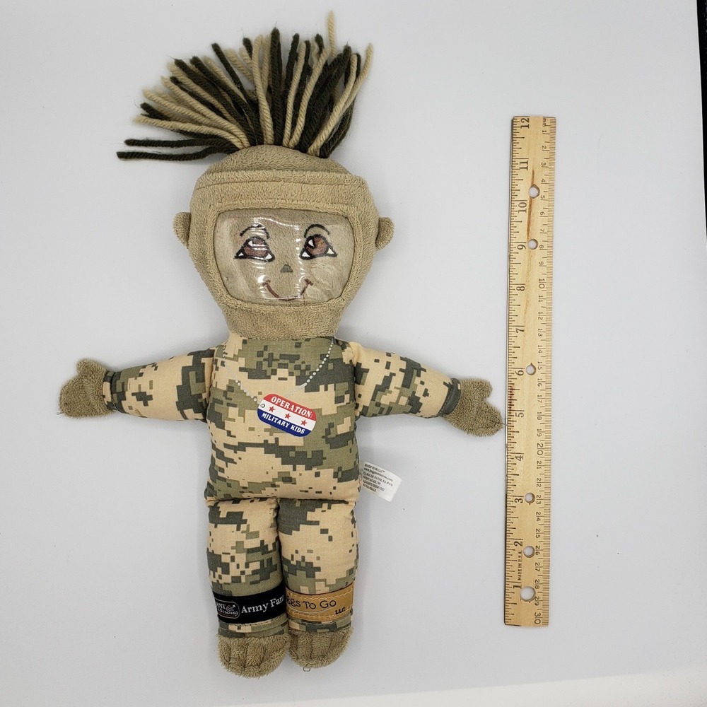 Operation Military Kid Plush Doll Photo Frame Give‎ A Hug To Go Toy Army